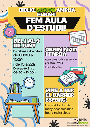 La biblioteca es converteix en aula d'estudi