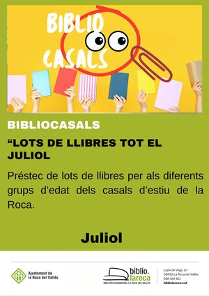 Bibliocasals: �??Lots de llibres tot el juliol