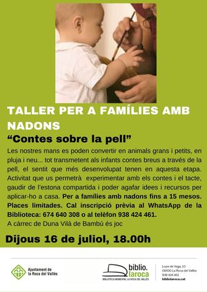 Taller per a famílies amb nadons: �??Contes sobre la pell�?�