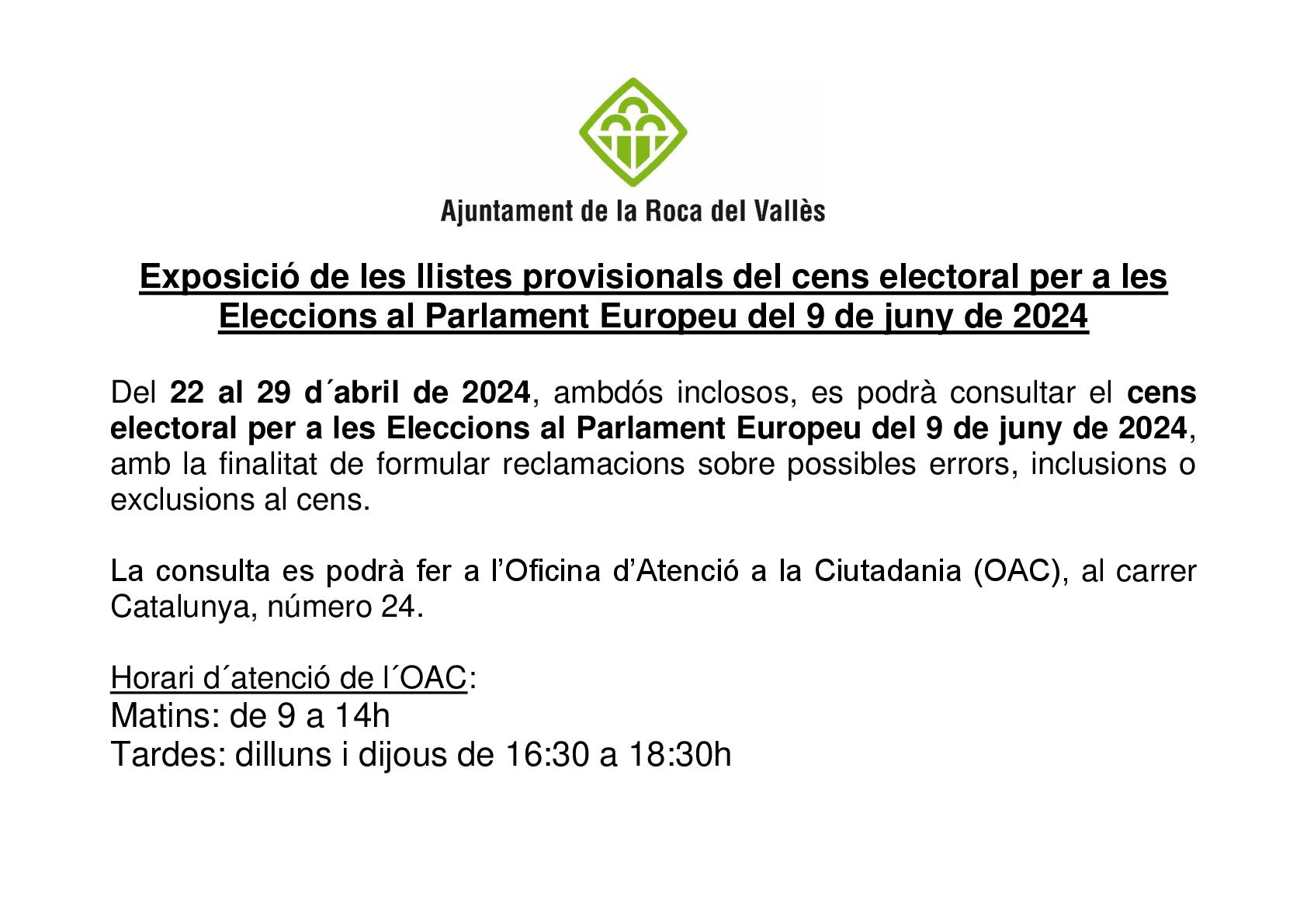 Consulta cens electoral provisional