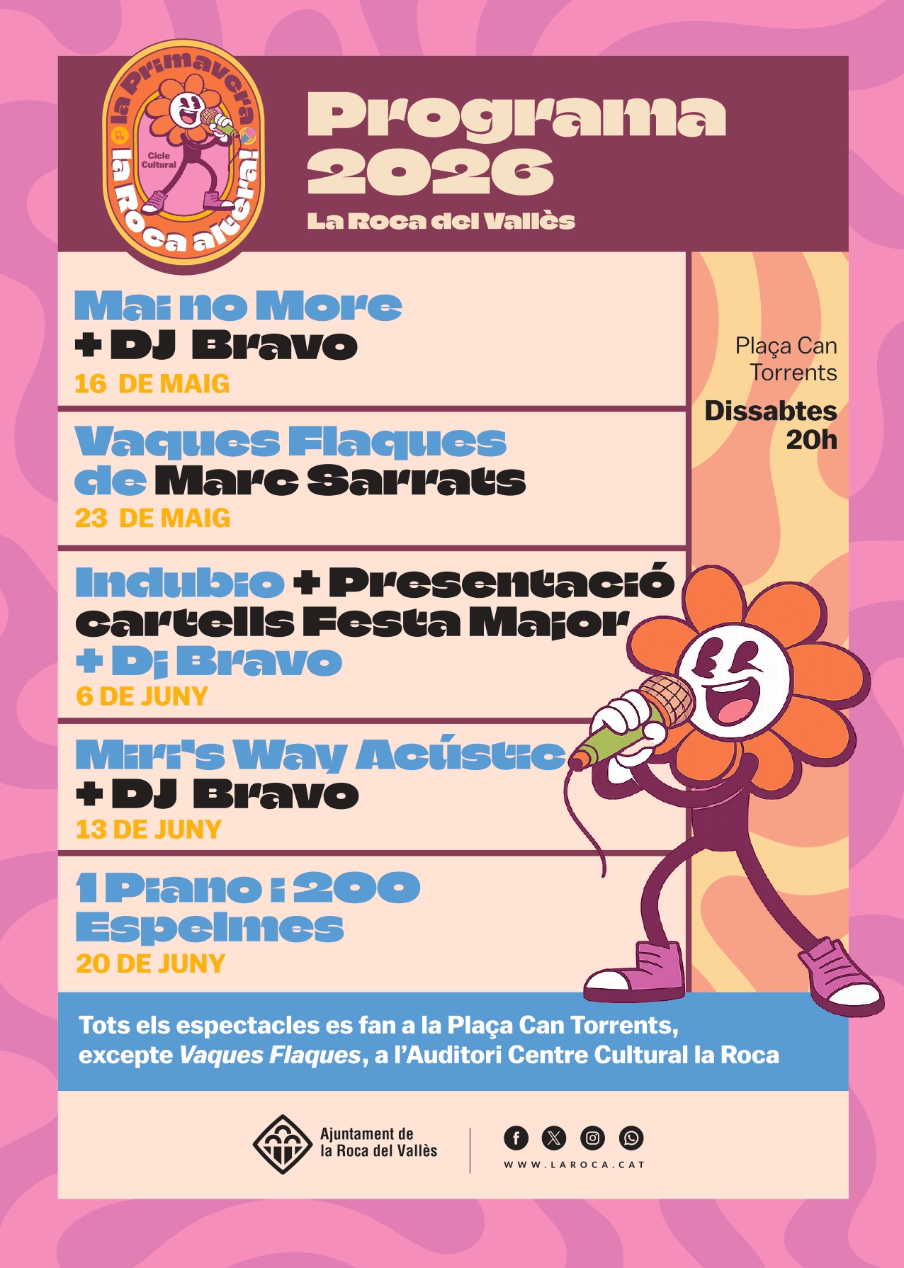 La Roca del Vall&egrave;s torna a alterar la primavera amb m&uacute;sica, humor i espectacles per a tots els p&uacute;blics