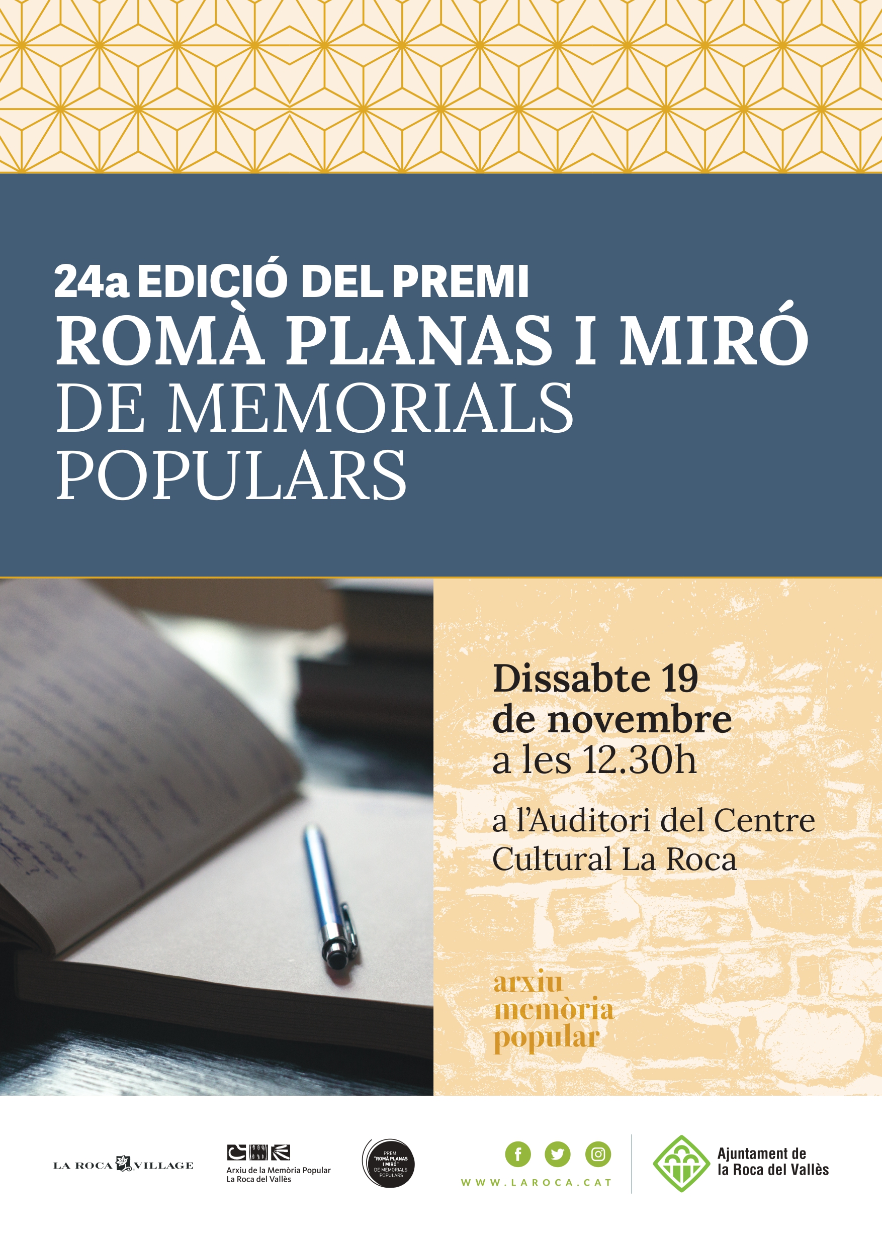 24a edició del premi Romà Planas i Miró de Memorials Populars