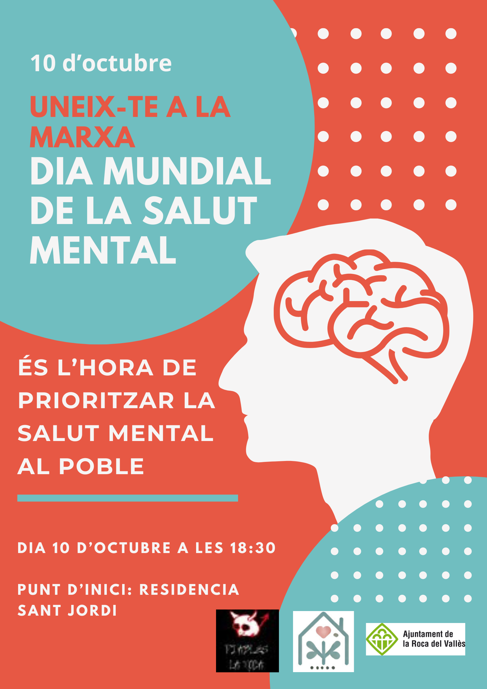 Caminada solidària per commemorar el dia Mundial de la Salut Mental