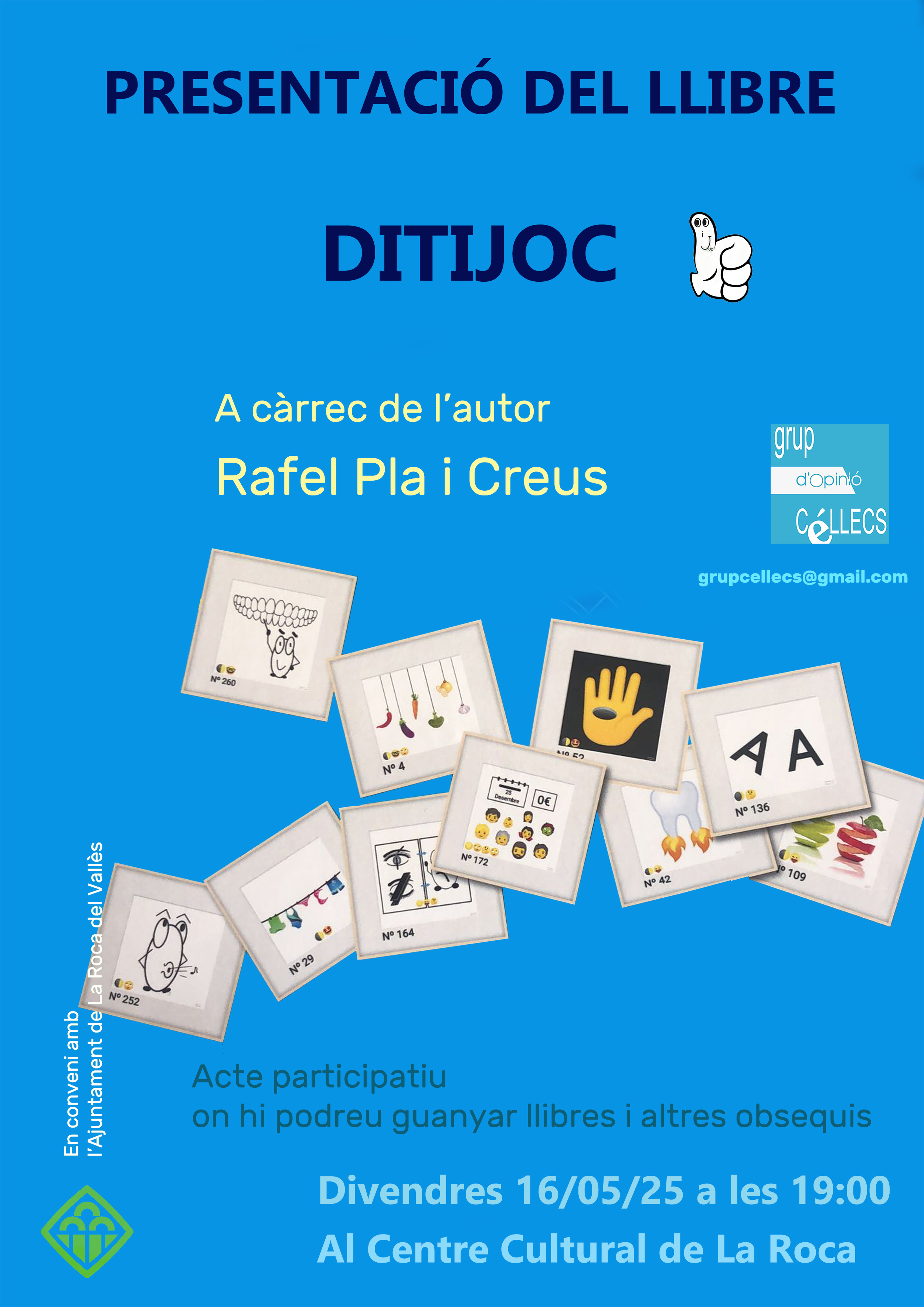 Presentació del llibre Ditijoc-1, càrrec de l'autor, Rafel Pla i Creus